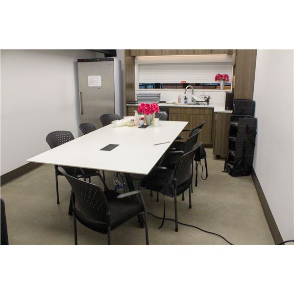 CONTENTS OF BREAK ROOM INCLUDING LARGE TABLE,