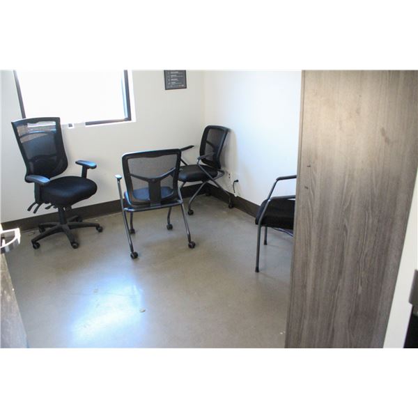 CONTENTS OF OFFICE INCLUDING CHAIRS & CABINET