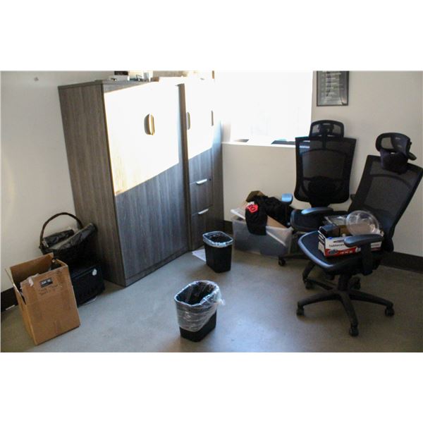 CONTENTS OF OFFICE INCL: CHAIRS, CABINETS &