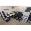 Image 7 : CONTENTS OF OFFICE INCLE: DESKS CHAIRS, CABINETS &