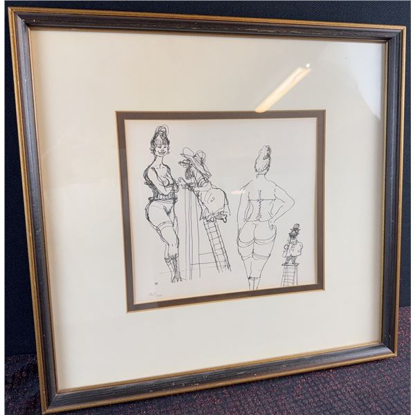 Framed Limited Edition Print, Nude Line Art, 185/200