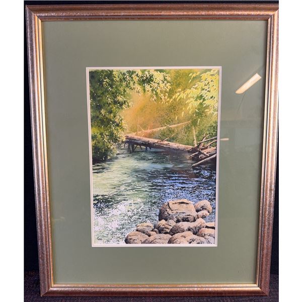 Howard Cobb “Morning Sun – Avalanche Creek” Watercolour