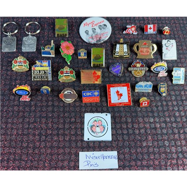 Alberta Curling Pins, Badges, and Keychains