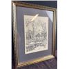 Image 1 : LBJ Jenson Pen and Ink Drawing The Public Gardens 1867