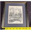Image 7 : LBJ Jenson Pen and Ink Drawing The Public Gardens 1867
