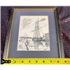 Image 7 : L.B. Jenson Framed Drawing Schooner "Bluenose II"