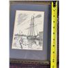 Image 8 : L.B. Jenson Framed Drawing Schooner "Bluenose II"