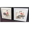 Image 4 : Framed Child and Oxen Themed Chinese Prints, 6x6 Inches