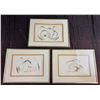 Image 1 : 3 Framed Marcel Creations Bird Art Prints, 12x9 Inches Each