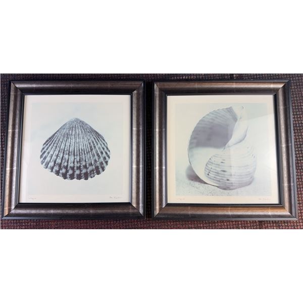 Allen B Carter Framed Shell Prints, Signed