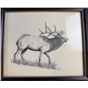 Image 4 : Four Wildlife Prints by Sattiel, Ink on Paper, Framed