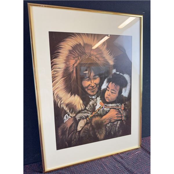 Framed Print of Inuit Mother and Child Portrait