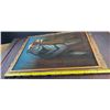 Image 6 : Velvet Tiger Painting Signed O'Conner with Wood Carved Frame