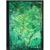 Image 1 : Goyette Abstract Green Oil Painting on Canvas, 24 x 36 in.