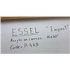 Image 4 : ESSEL "Impact" Acrylic on Canvas Abstract Painting 30" x 40" (2004)
