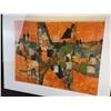 Image 2 : R. Poulin Abstract Mixed Media Artwork, Framed