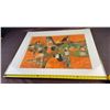 Image 8 : R. Poulin Abstract Mixed Media Artwork, Framed