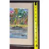 Image 6 : Framed Essel Painting, 1996, Signed, Acrylic on Paper