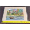 Image 7 : Framed Essel Painting, 1996, Signed, Acrylic on Paper