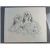 Image 5 : Two Artworks: Maritime Fine Arts Studio Print and Framed Dog Sketch