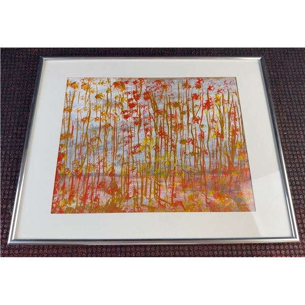Framed Abstract Mixed Media Artwork
