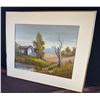 Image 3 : Framed Signed Landscape Oil Painting With Barn