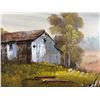 Image 4 : Framed Signed Landscape Oil Painting With Barn