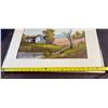 Image 8 : Framed Signed Landscape Oil Painting With Barn