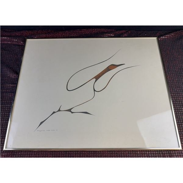 Benjamin Chee Chee 1974 Framed Abstract Print