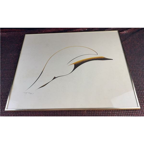 Benjamin Chee Chee 1976 Signed Framed Art Print