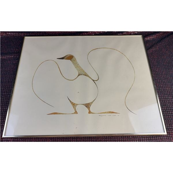 Benjamin Chee Chee 1975 Framed Print, Minimalist Bird Design
