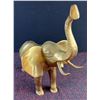 Image 2 : Cast Brass Elephant Figurine with Upturned Trunk