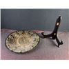 Image 1 : Hosny Gomaa Handcrafted Egyptian Brass Plate with Stand