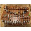 Image 4 : 36 Decorative Souvenir Spoons with Wall Racks and Framed Print