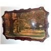 Image 1 : Framed Forest Path Print on Decorative Wood Plaque