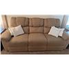 Image 1 : Upholstered Reclining Sofa and Chair Set with Wood Side Table