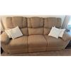 Image 2 : Upholstered Reclining Sofa and Chair Set with Wood Side Table