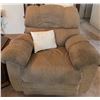 Image 6 : Upholstered Reclining Sofa and Chair Set with Wood Side Table