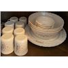 Image 7 : Floral Pattern Porcelain Dinnerware Set with Pig Figurines, 41 Pieces