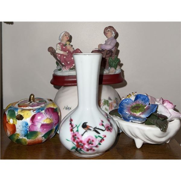 Decorative Porcelain and Glass Collectibles Assortment