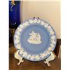 Image 2 : Decorative Tableware Including Blue Glass, Jasperware, and Crystal Swan