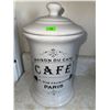 Image 3 : Ceramic Café Canister, Cookie Jar and Knife Block Set