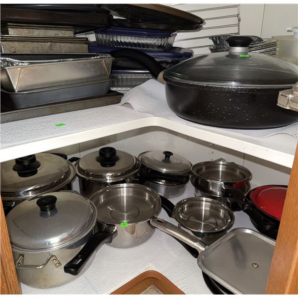 Cookware Lot with Pots, Pans, Bakeware and Lids