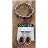 Image 1 : Napier Gold-Tone and Red Oval Jewellery Set