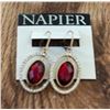 Image 2 : Napier Gold-Tone and Red Oval Jewellery Set