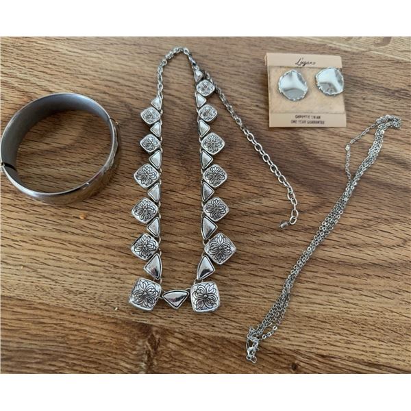Silver Tone Jewellery Including Lugano Earrings