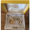 Image 2 : Continental Cultured Pearl Brooch and Earring Set with Cardinal Watch