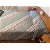Image 4 : Wood Double Bed Frame and Nightstand Set