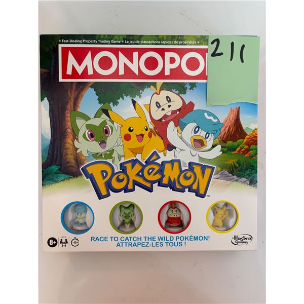Monopoly Pokemon Edition Board Game Race to Catch Wild Pokemon Paldea Hasbro New