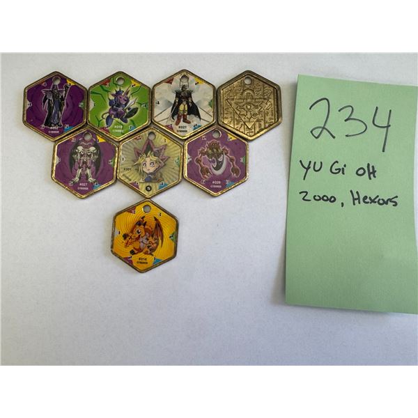 Vintage Yu-Gi-Oh Hexors Collectible Battle Tile Game Medallion Mattel 2002 Lot